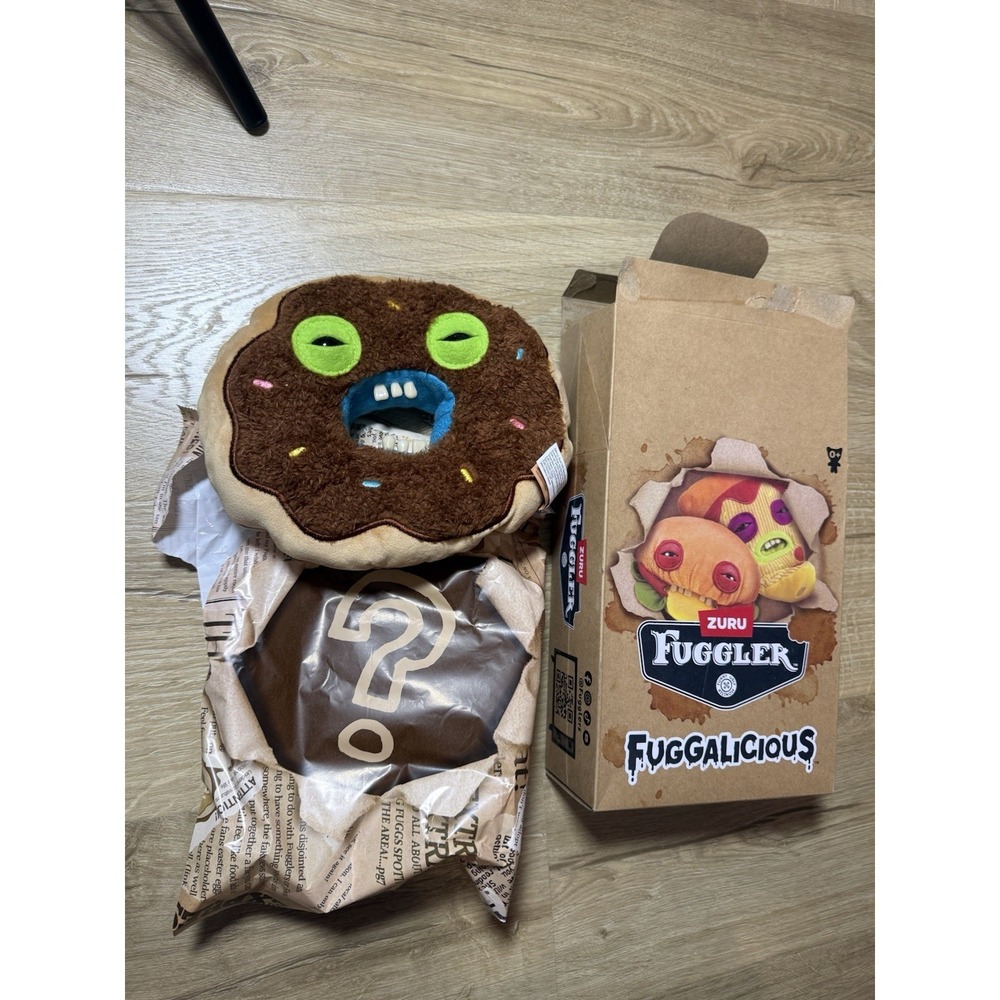 New Fuggler x FUGGALICIOUS‎ Donut Dernut 9" Plush RARE Zuru Funny Ugly Monster